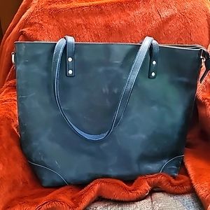 S ZONE beautiful blue bag tote  laptop NWOT